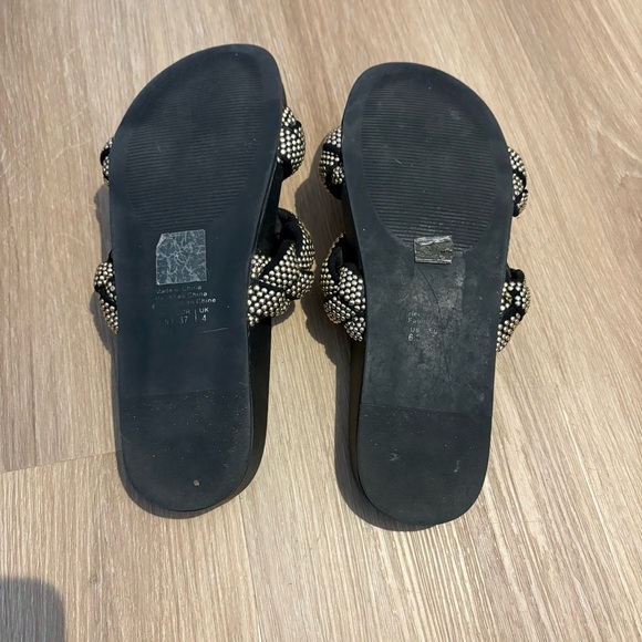 Rachel Zoe Women’s Studded Braided Sandals – Black Slide Sandals Size 37 US 6.5 - Picture 6 of 6